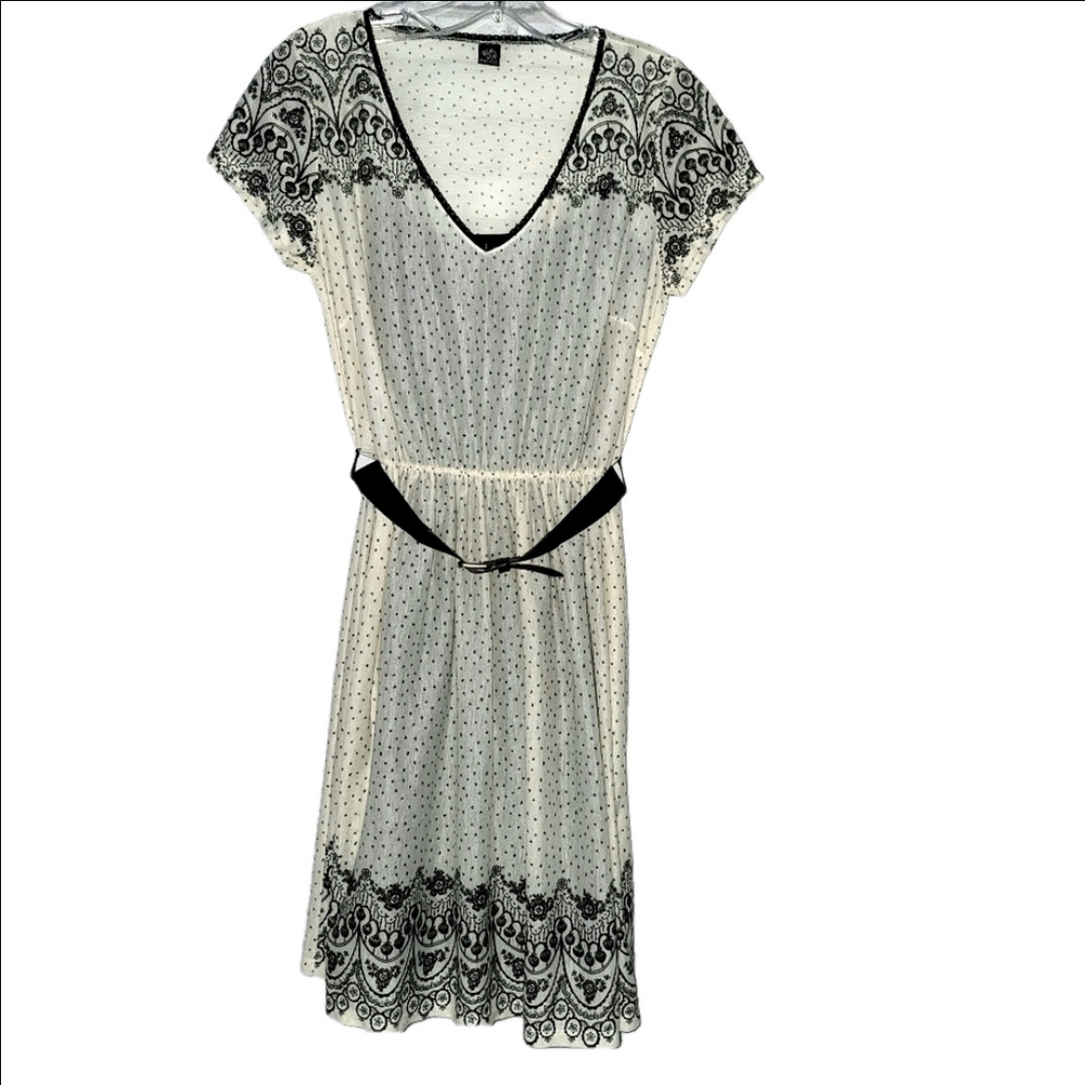 Anthropologie Only Hearts Star Gazer Feminine silky lined sheer dress